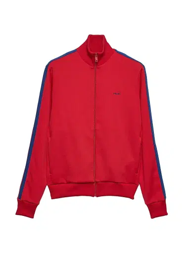 Prada Men's Technical Fabric Blouson Jacket - Red | Thumbnail 1 Prada Men's Technical Fabric Blouson Jacket - Red | Thumbnail 1