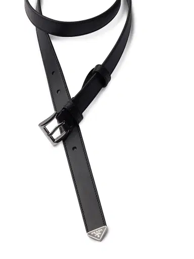 Prada Women's Leather Belt - Black Silver - Size 38 | Thumbnail 3 Prada Women's Leather Belt - Black Silver - Size 38 | Thumbnail 3