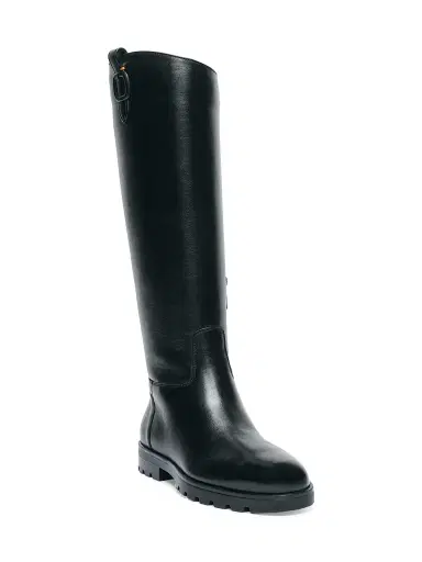 Santoni Women's Bess Leather Knee-High Boots - Black - Size 12 | Thumbnail 2 Santoni Women's Bess Leather Knee-High Boots - Black - Size 12 | Thumbnail 2