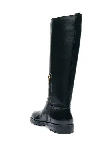 Santoni Women's Bess Leather Knee-High Boots - Black - Size 12 | Thumbnail 6 Santoni Women's Bess Leather Knee-High Boots - Black - Size 12 | Thumbnail 6