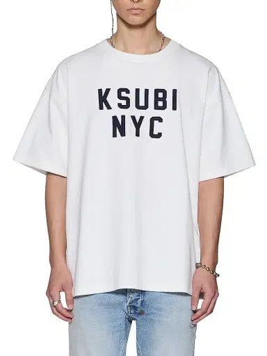 Ksubi Men's Future Memory NYC Ekcess T-Shirt - White | Thumbnail 1 Ksubi Men's Future Memory NYC Ekcess T-Shirt - White | Thumbnail 1