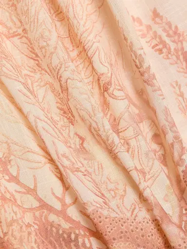 Zimmermann Women's Wanderlust Printed Corset Cotton Midi-Dress - Coral Toile | Thumbnail 7 Zimmermann Women's Wanderlust Printed Corset Cotton Midi-Dress - Coral Toile | Thumbnail 7