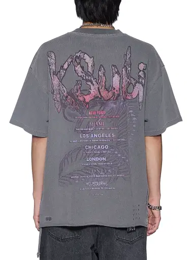 Ksubi Men's Future Memory Knotted Ekcess T-Shirt - Charcoal | Thumbnail 2 Ksubi Men's Future Memory Knotted Ekcess T-Shirt - Charcoal | Thumbnail 2