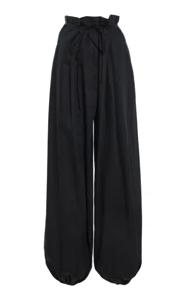 Adam Lippes Paperbag Cotton-Poplin Wide-Leg Pants | Thumbnail 3 Adam Lippes Paperbag Cotton-Poplin Wide-Leg Pants | Thumbnail 3