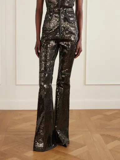 Rick Owens Sequined High-rise Bootcut Jeans | Thumbnail 3 Rick Owens Sequined High-rise Bootcut Jeans | Thumbnail 3
