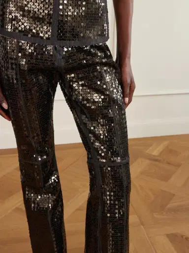 Rick Owens Sequined High-rise Bootcut Jeans | Thumbnail 5 Rick Owens Sequined High-rise Bootcut Jeans | Thumbnail 5
