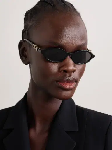 DIOR Eyewear Diortreasure R1i Embellished Oval-frame Acetate Sunglasses | Thumbnail 2 DIOR Eyewear Diortreasure R1i Embellished Oval-frame Acetate Sunglasses | Thumbnail 2