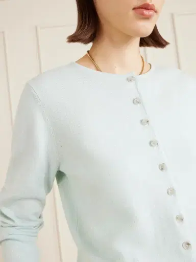 Allude Ribbed Cotton And Cashmere-blend Cardigan | Thumbnail 5 Allude Ribbed Cotton And Cashmere-blend Cardigan | Thumbnail 5