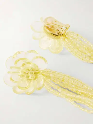 Oscar de la Renta Flower Chandelier Gold-tone Earrings | Thumbnail 3 Oscar de la Renta Flower Chandelier Gold-tone Earrings | Thumbnail 3