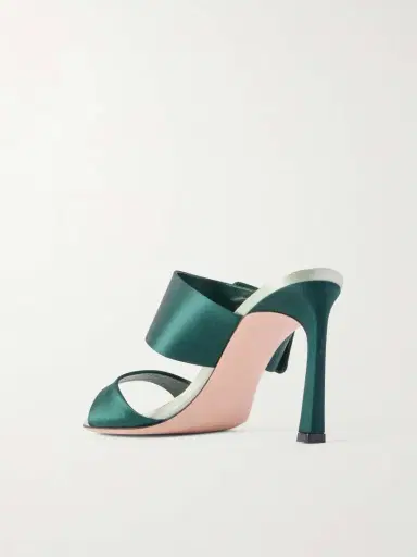 Roger Vivier Trompette 85 Crystal-embellished Satin Mules | Thumbnail 3 Roger Vivier Trompette 85 Crystal-embellished Satin Mules | Thumbnail 3