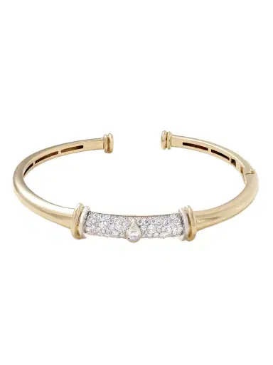 L’Atelier Nawbar Warrior 18-karat White And Yellow Gold Diamond Bangle | Thumbnail 1 L’Atelier Nawbar Warrior 18-karat White And Yellow Gold Diamond Bangle | Thumbnail 1