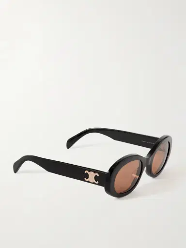 CELINE Eyewear Triomphe Oval-frame Acetate Sunglasses | Thumbnail 3 CELINE Eyewear Triomphe Oval-frame Acetate Sunglasses | Thumbnail 3