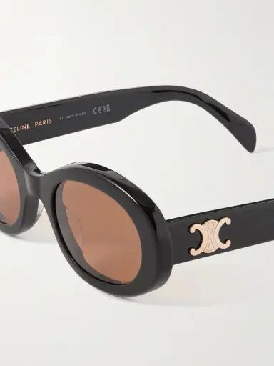 CELINE Eyewear Triomphe Oval-frame Acetate Sunglasses | Thumbnail 4 CELINE Eyewear Triomphe Oval-frame Acetate Sunglasses | Thumbnail 4