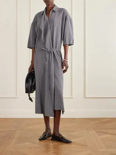 Lemaire Belted Silk-blend Satin Shirt Dress | Thumbnail 2 Lemaire Belted Silk-blend Satin Shirt Dress | Thumbnail 2