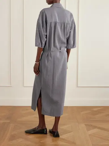 Lemaire Belted Silk-blend Satin Shirt Dress | Thumbnail 3 Lemaire Belted Silk-blend Satin Shirt Dress | Thumbnail 3