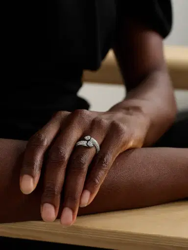Kamyen Double Crush 18-karat White Gold, Diamond And Enamel Ring | Thumbnail 2 Kamyen Double Crush 18-karat White Gold, Diamond And Enamel Ring | Thumbnail 2