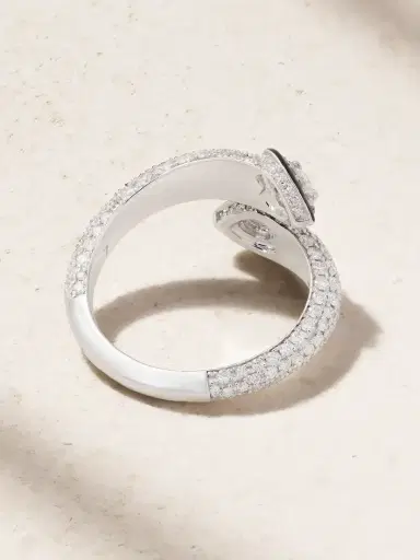 Kamyen Double Crush 18-karat White Gold, Diamond And Enamel Ring | Thumbnail 3 Kamyen Double Crush 18-karat White Gold, Diamond And Enamel Ring | Thumbnail 3