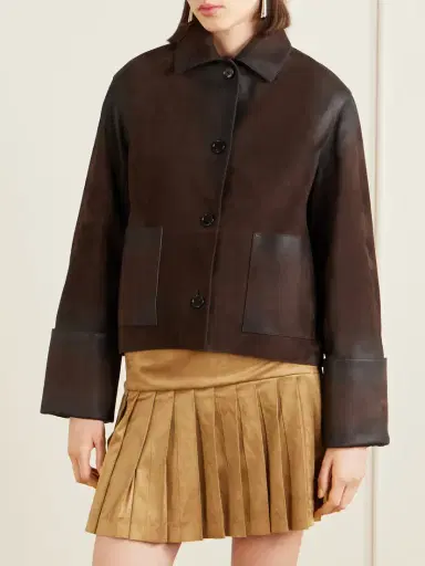 Loewe Distressed Suede Jacket | Thumbnail 3 Loewe Distressed Suede Jacket | Thumbnail 3