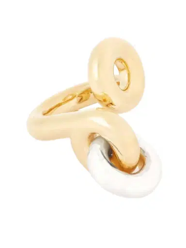 Uncommon Matters Knot Lock Loop Gold Vermeil And Silver Ring | Thumbnail 1 Uncommon Matters Knot Lock Loop Gold Vermeil And Silver Ring | Thumbnail 1