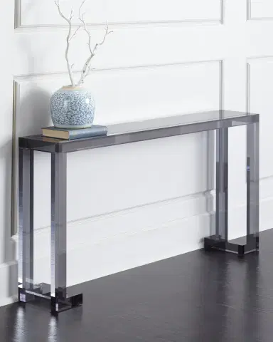 Interlude Home Calissa Noire Acrylic Console | Thumbnail 2 Interlude Home Calissa Noire Acrylic Console | Thumbnail 2
