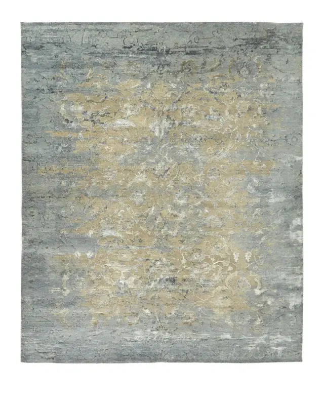 Aquamarine Hand-Knotted Rug Aquamarine Hand-Knotted Rug