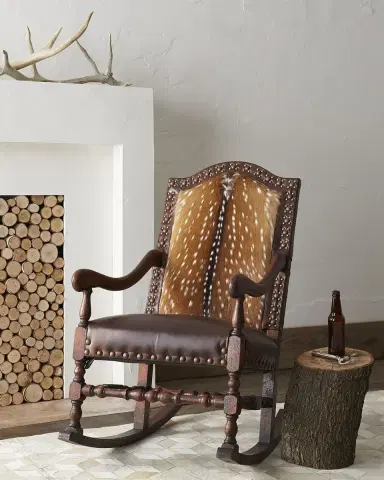 Old Hickory Tannery Jefferson Leather Rocking Chair | Thumbnail 2 Old Hickory Tannery Jefferson Leather Rocking Chair | Thumbnail 2