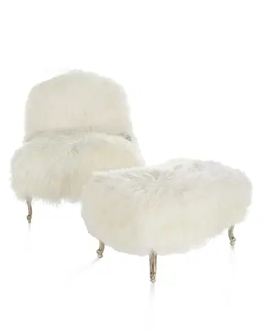Old Hickory Tannery Worthen Sheepskin Bergere Chair | Thumbnail 5 Old Hickory Tannery Worthen Sheepskin Bergere Chair | Thumbnail 5