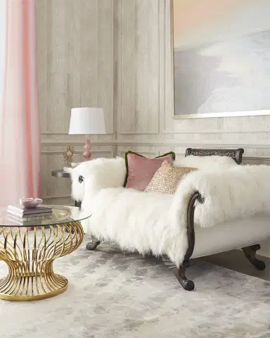 Old Hickory Tannery Sherwood Sheepskin Settee | Thumbnail 1 Old Hickory Tannery Sherwood Sheepskin Settee | Thumbnail 1