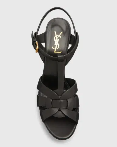 Saint Laurent Tribute Patent Sandals, 4" Heel | Thumbnail 6 Saint Laurent Tribute Patent Sandals, 4" Heel | Thumbnail 6