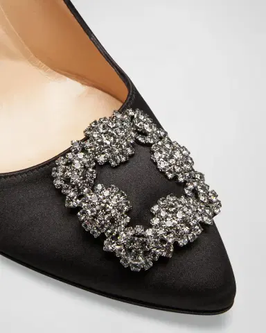 Manolo Blahnik Hangisi 105mm Satin High-Heel Pumps | Thumbnail 5 Manolo Blahnik Hangisi 105mm Satin High-Heel Pumps | Thumbnail 5