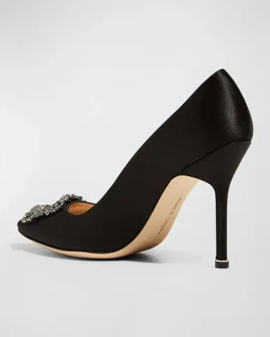 Manolo Blahnik Hangisi 105mm Satin High-Heel Pumps | Thumbnail 6 Manolo Blahnik Hangisi 105mm Satin High-Heel Pumps | Thumbnail 6