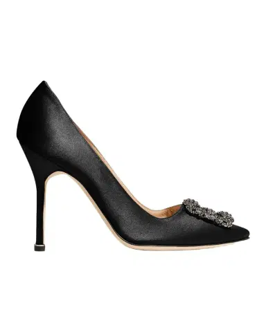 Manolo Blahnik Hangisi 105mm Satin High-Heel Pumps | Thumbnail 1 Manolo Blahnik Hangisi 105mm Satin High-Heel Pumps | Thumbnail 1