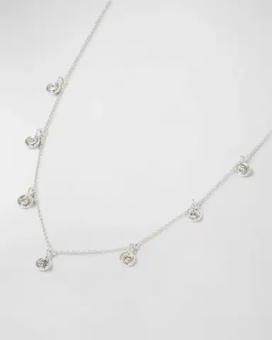 Roberto Coin 18k 7-Station Diamond Dangle Necklace | Thumbnail 2 Roberto Coin 18k 7-Station Diamond Dangle Necklace | Thumbnail 2
