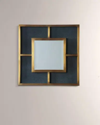 Port 68 Cairo Brass & Shagreen Mirror | Thumbnail 1 Port 68 Cairo Brass & Shagreen Mirror | Thumbnail 1