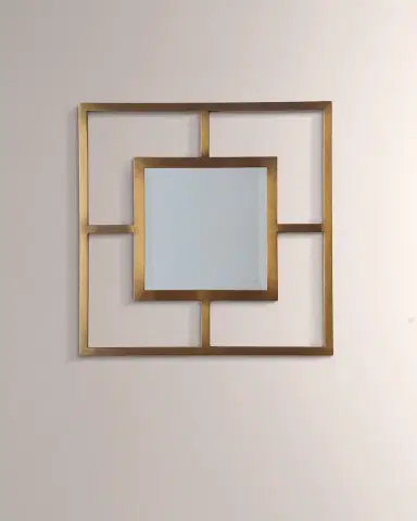 Port 68 Cairo Brass Open Frame Mirror | Thumbnail 1 Port 68 Cairo Brass Open Frame Mirror | Thumbnail 1