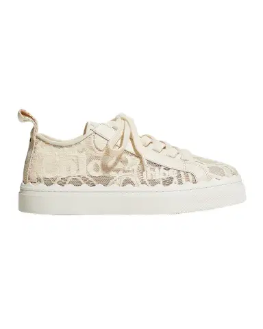 Chloé Lauren Logo Lace Low-Top Sneakers | Thumbnail 1 Chloé Lauren Logo Lace Low-Top Sneakers | Thumbnail 1