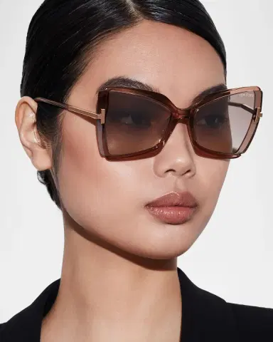 TOM FORD Gia Semi-Rimless Butterfly Sunglasses | Thumbnail 2 TOM FORD Gia Semi-Rimless Butterfly Sunglasses | Thumbnail 2