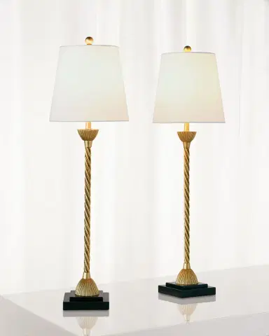 Port 68 Delfern Gold Buffet Lamps, Set of 2 | Thumbnail 2 Port 68 Delfern Gold Buffet Lamps, Set of 2 | Thumbnail 2