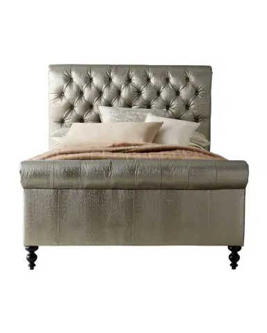 Old Hickory Tannery Jesse Faux-Leather Tufted Queen Bed | Thumbnail 1 Old Hickory Tannery Jesse Faux-Leather Tufted Queen Bed | Thumbnail 1