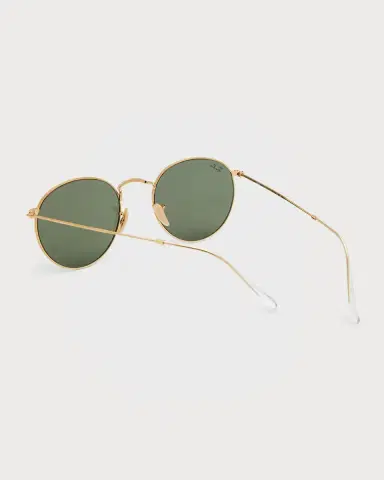 Ray-Ban Round Monochromatic Metal Sunglasses | Thumbnail 2 Ray-Ban Round Monochromatic Metal Sunglasses | Thumbnail 2