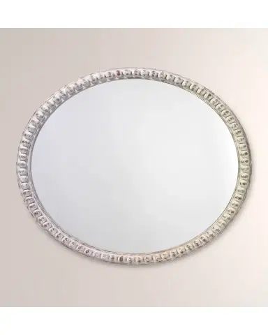 Jamie Young Audrey Beaded Mirror in White Wood | Thumbnail 2 Jamie Young Audrey Beaded Mirror in White Wood | Thumbnail 2