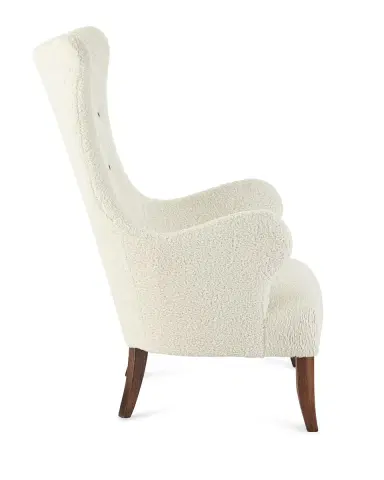 Old Hickory Tannery Ariana Faux Sheepskin Wing Chair | Thumbnail 2 Old Hickory Tannery Ariana Faux Sheepskin Wing Chair | Thumbnail 2