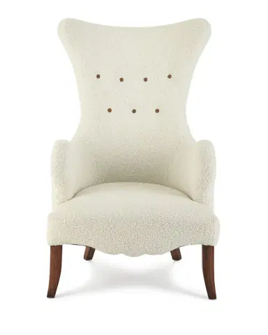 Old Hickory Tannery Ariana Faux Sheepskin Wing Chair | Thumbnail 3 Old Hickory Tannery Ariana Faux Sheepskin Wing Chair | Thumbnail 3