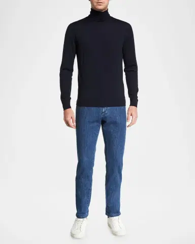 Isaia Men's Dark Wash Straight-Leg Jeans | Thumbnail 3 Isaia Men's Dark Wash Straight-Leg Jeans | Thumbnail 3