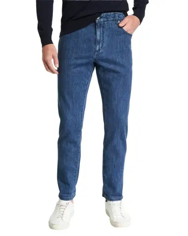 Isaia Men's Dark Wash Straight-Leg Jeans | Thumbnail 1 Isaia Men's Dark Wash Straight-Leg Jeans | Thumbnail 1
