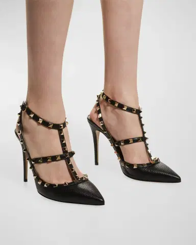 Valentino Garavani Rockstud Leather Caged Pump | Thumbnail 2 Valentino Garavani Rockstud Leather Caged Pump | Thumbnail 2