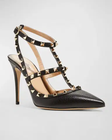 Valentino Garavani Rockstud Leather Caged Pump | Thumbnail 4 Valentino Garavani Rockstud Leather Caged Pump | Thumbnail 4