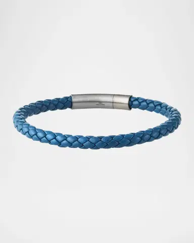 Tateossian Men 's Charles Leather Bracelet | Thumbnail 2 Tateossian Men 's Charles Leather Bracelet | Thumbnail 2