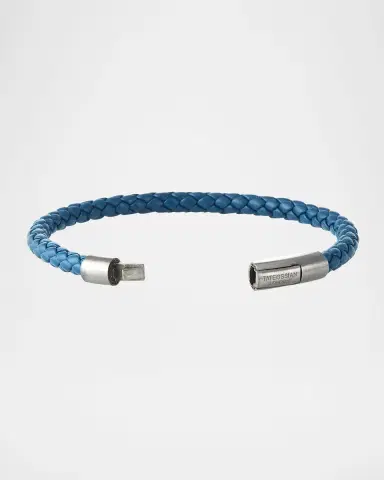 Tateossian Men 's Charles Leather Bracelet | Thumbnail 3 Tateossian Men 's Charles Leather Bracelet | Thumbnail 3