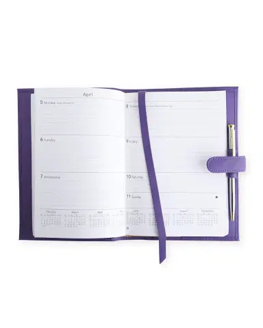 Royce New York Monogrammed Executive Weekly Leather Calendar Planner, Personalized | Thumbnail 2 Royce New York Monogrammed Executive Weekly Leather Calendar Planner, Personalized | Thumbnail 2